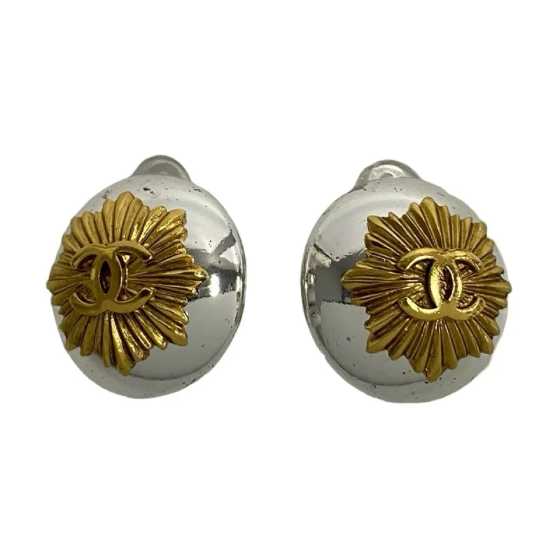 Round Drop Earrings for Classic -Chanel    Plating Clip Earrings (Pre-Owned)