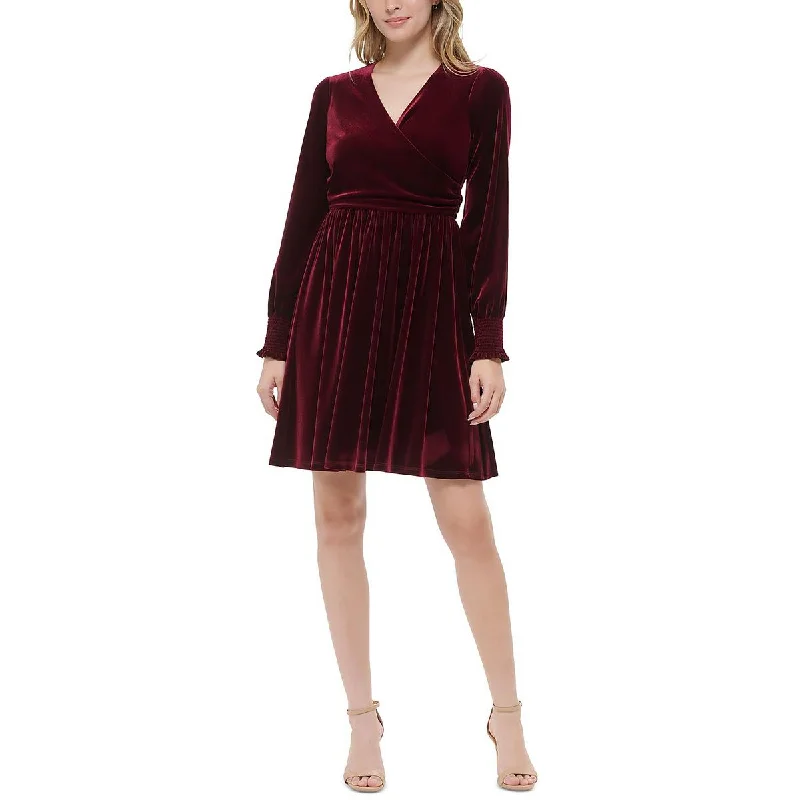 Office Dresses for Business -Tommy Hilfiger Womens Velvet Knee-Length Midi Dress