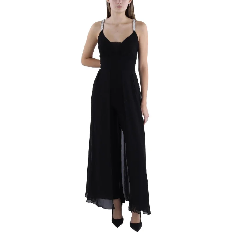 Elastic Dresses for Fit -MSK Womens Embellished Dressy Jumpsuit