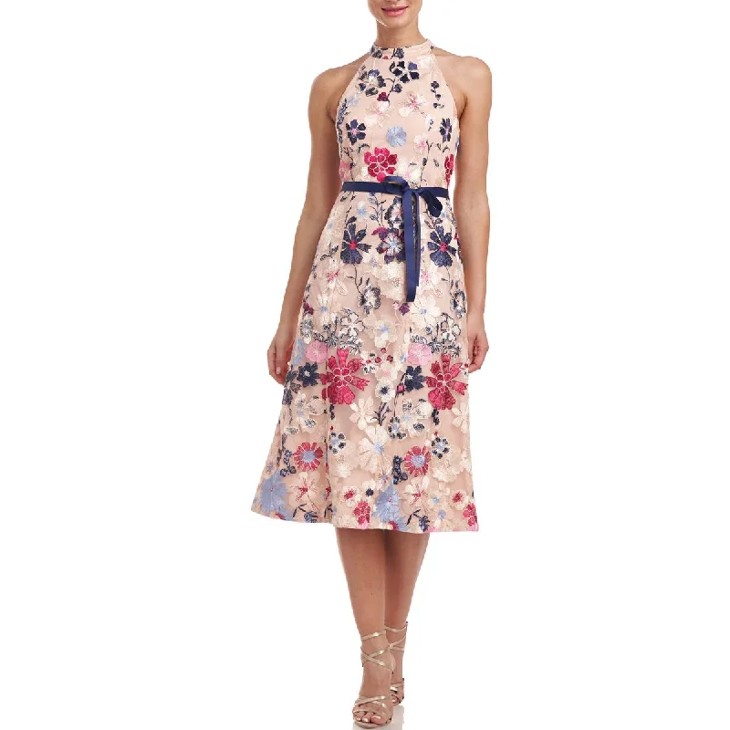 Christmas Dresses for Holiday -JS Collections Womens Eleanor Tea Embroidered Floral Midi Dress