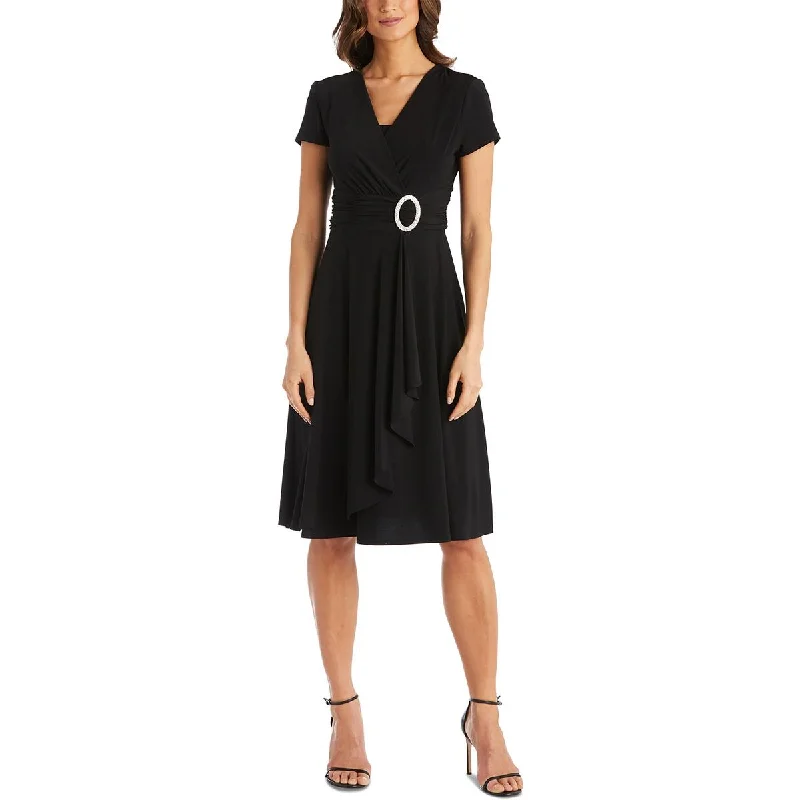 Party Dresses for Celebration -R&M Richards Womens Petites Matte Jersey Cap Sleeves Cocktail Dress