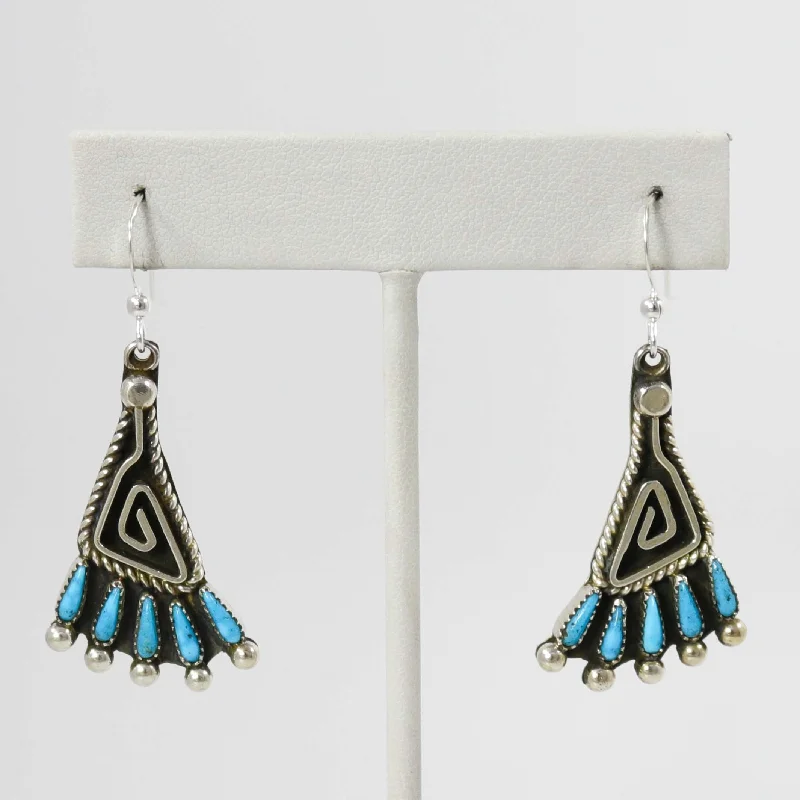 Heavy Duty Drop Earrings for Durability -Kingman Turquoise Earrings