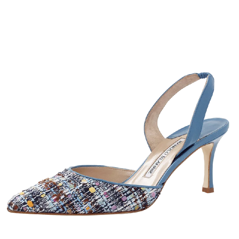 Stylish sandals for men with sporty design and adjustable straps for custom fit-Carolyne Tweed Slingback Heels