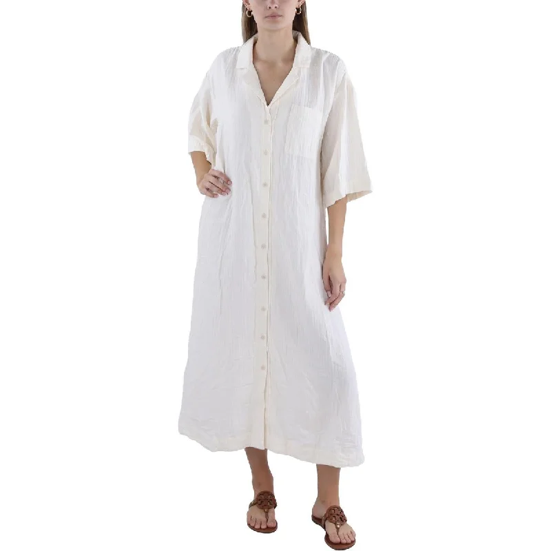 Tie-up Dresses for Decorative -Madewell Womens Maxi Shirtdress Cover-Up