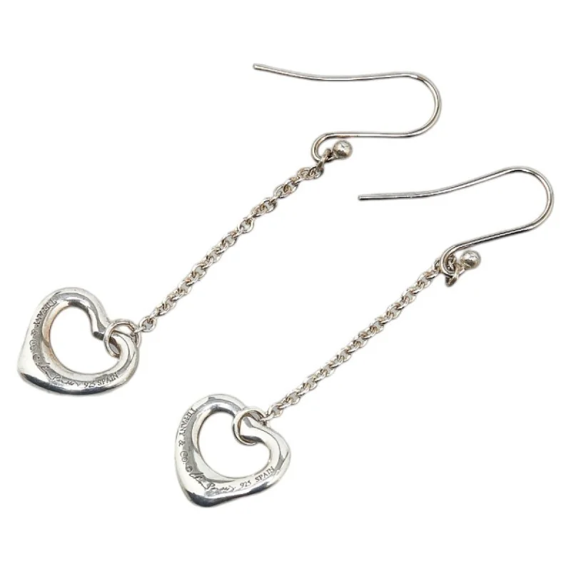 Drop Earrings with Keyhole Designs -Tiffany Open Heart  925 Drop Earrings (Pre-Owned)