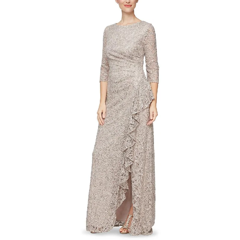 Punk Dresses with Spikes -Alex Evenings Womens Lace Sequined Evening Dress