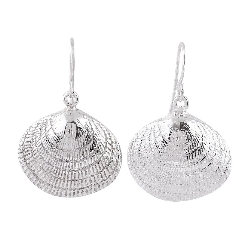 Nickel Free Drop Earrings for Safety -NOVICA Mediterranean Shells, Sterling silver dangle earrings - 1.6*1.2