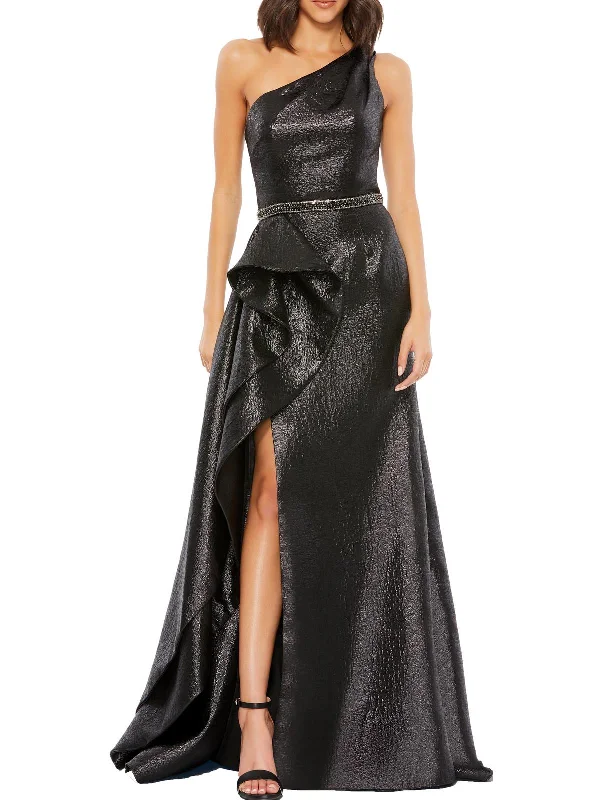 Wrap Dresses for Adjustable -Womens Metallic Long Evening Dress