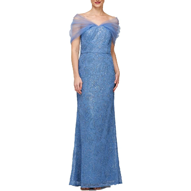 Birthday Dresses for Celebration -JS Collections Womens Sequin Off-The-Shoulder Evening Dress