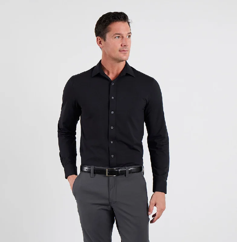 Low-waisted Dresses for Relaxed -Lenox Dress Shirt Classic Fit - Onyx Black