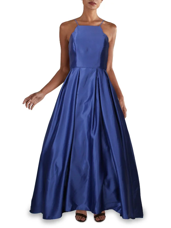 Cocktail Dresses for Party Time -Womens Satin Maxi Evening Dress