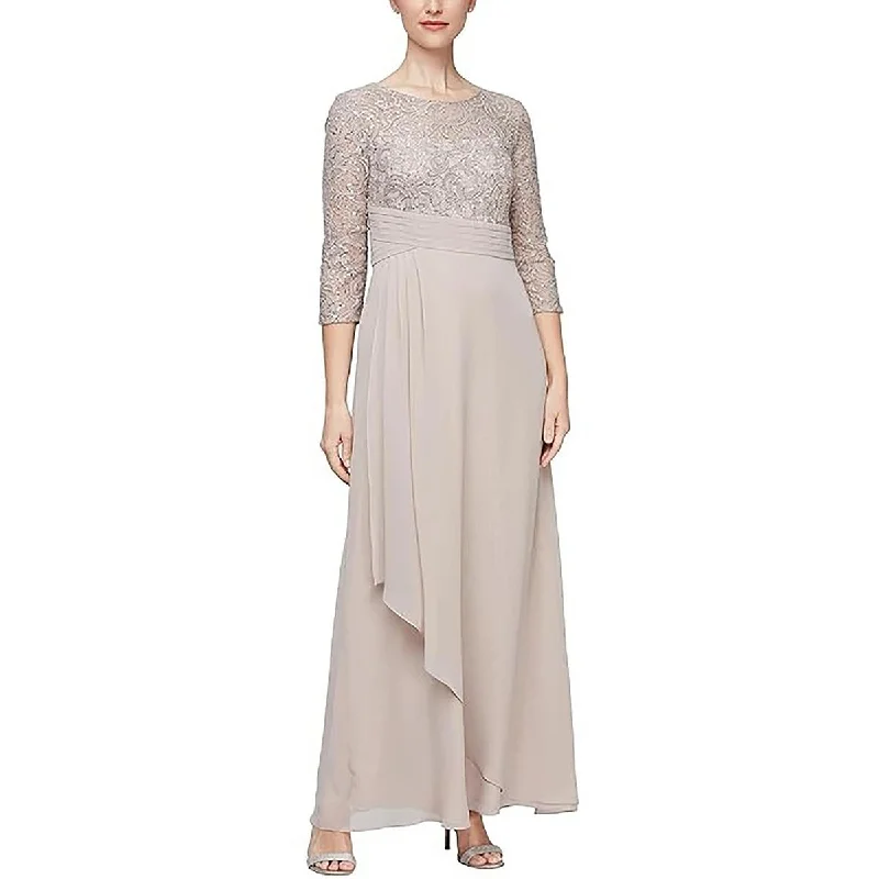 Valentine's Day Dresses for Romance -Alex Evenings Womens Chiffon Lace Evening Dress