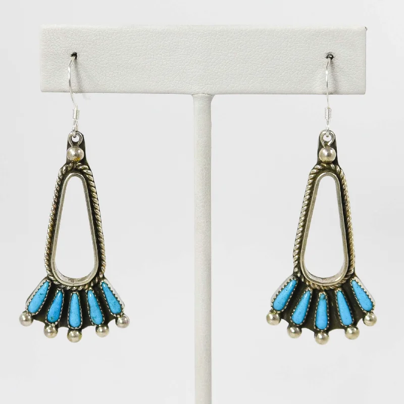 Tarnish Resistant Drop Earrings for Longevity -Kingman Turquoise Earrings