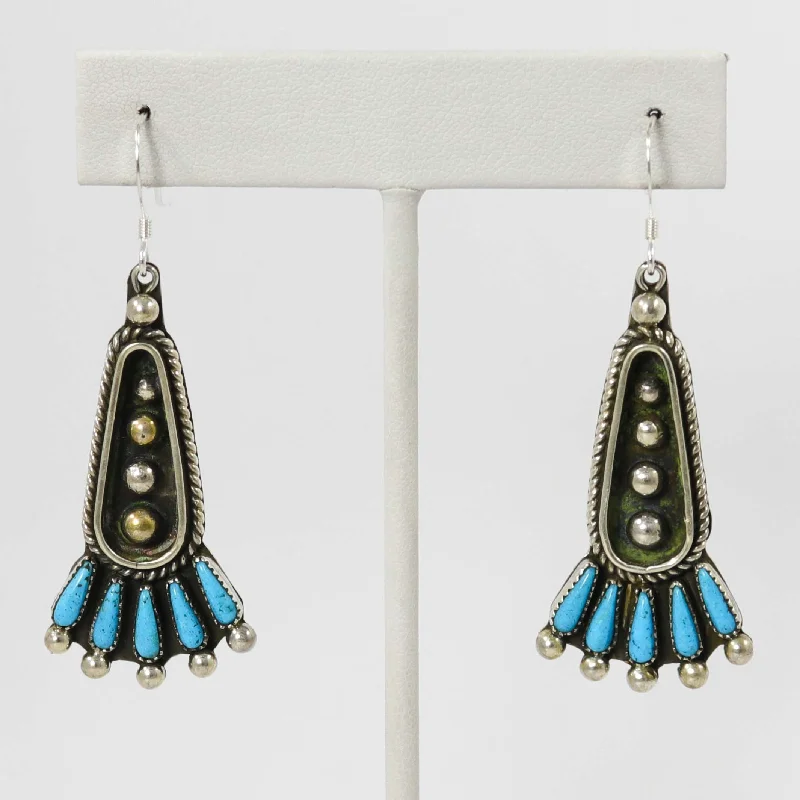 Waterproof Drop Earrings for Outdoor -Kingman Turquoise Earrings