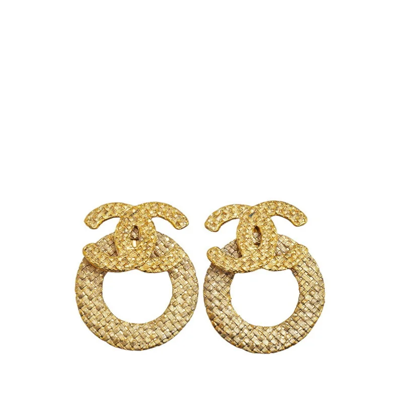 Drop Earrings for Festival Style -Chanel   Plating Clip Earrings (Pre-Owned)