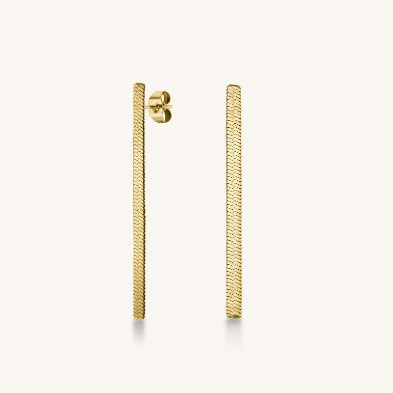 Drop Earrings for Yoga Session -Snake Earrings Gold