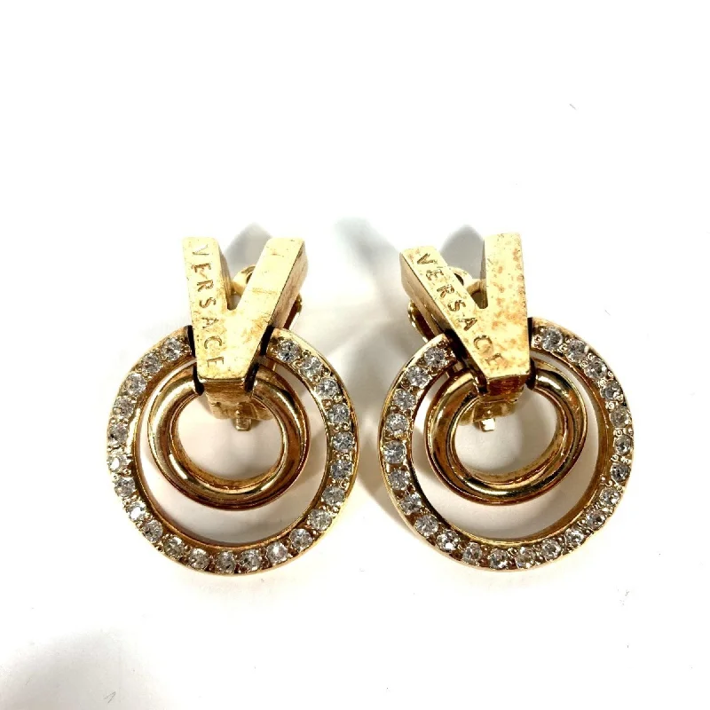 Drop Earrings for Prom Night -Versace  Metal Clip Earrings (Pre-Owned)