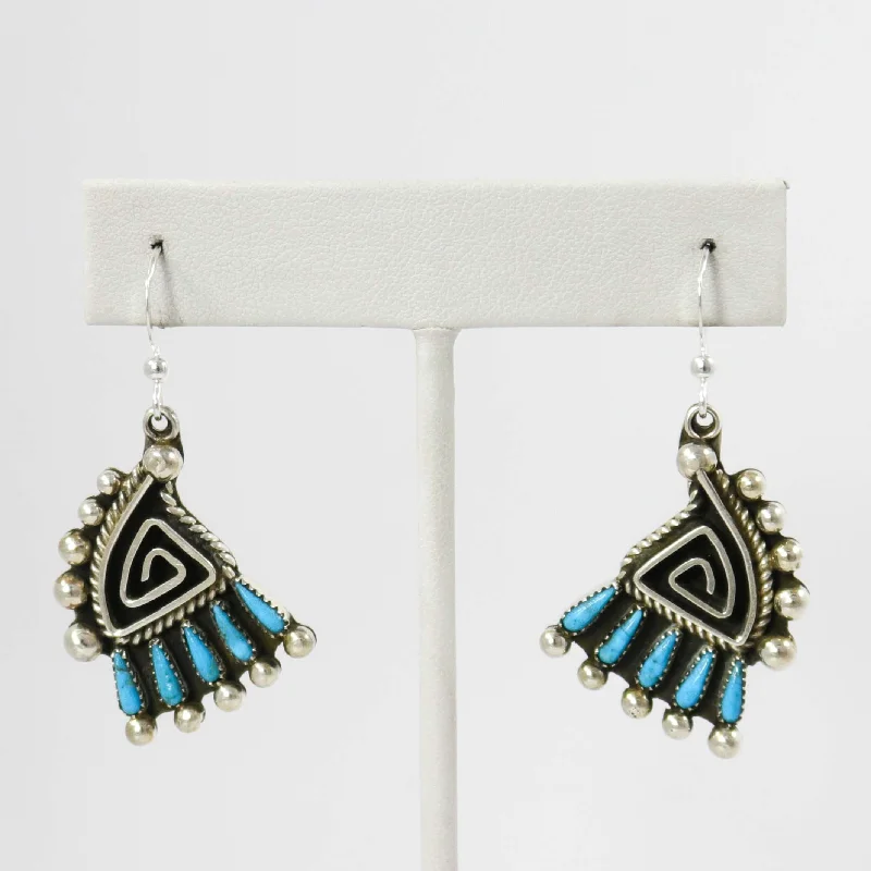 Detachable Drop Earrings with Charms -Kingman Turquoise Earrings