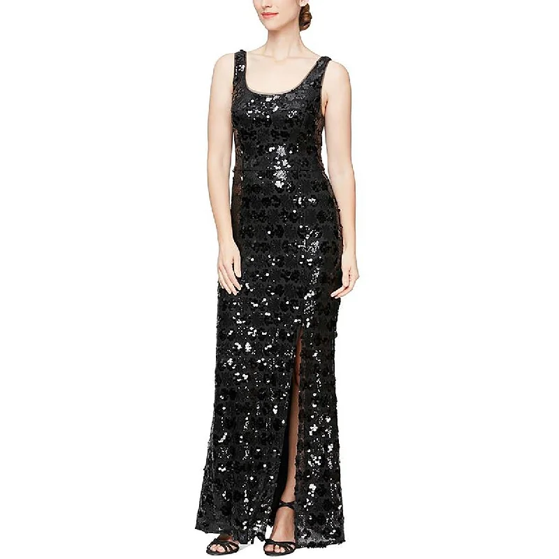 Buttoned Dresses for Stylish -Alex & Eve Womens Sequined Formal Evening Dress