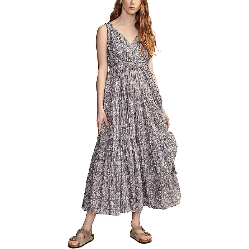 Wool Dresses for Warmth -Lucky Brand Womens Cotton Surplice Maxi Dress