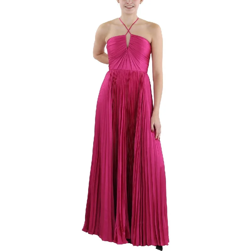 Prom Dresses for School Dance -ML Monique Lhuillier Womens Pleated Tea Length Evening Dress