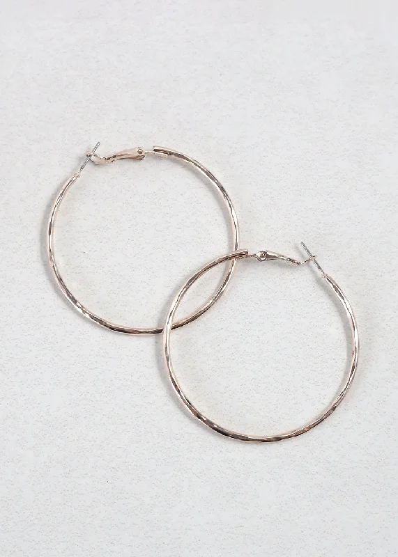 Drop Earrings with Leaf Motifs -Classic Gold Hoop Earrings