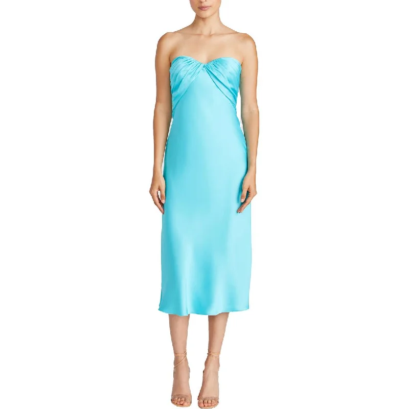 Graduation Dresses for Milestone -ML Monique Lhuillier Womens Satin Mid Calf Evening Dress