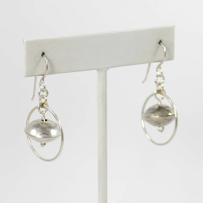 Drop Earrings with Embossed Patterns -Navajo Pearl Earrings