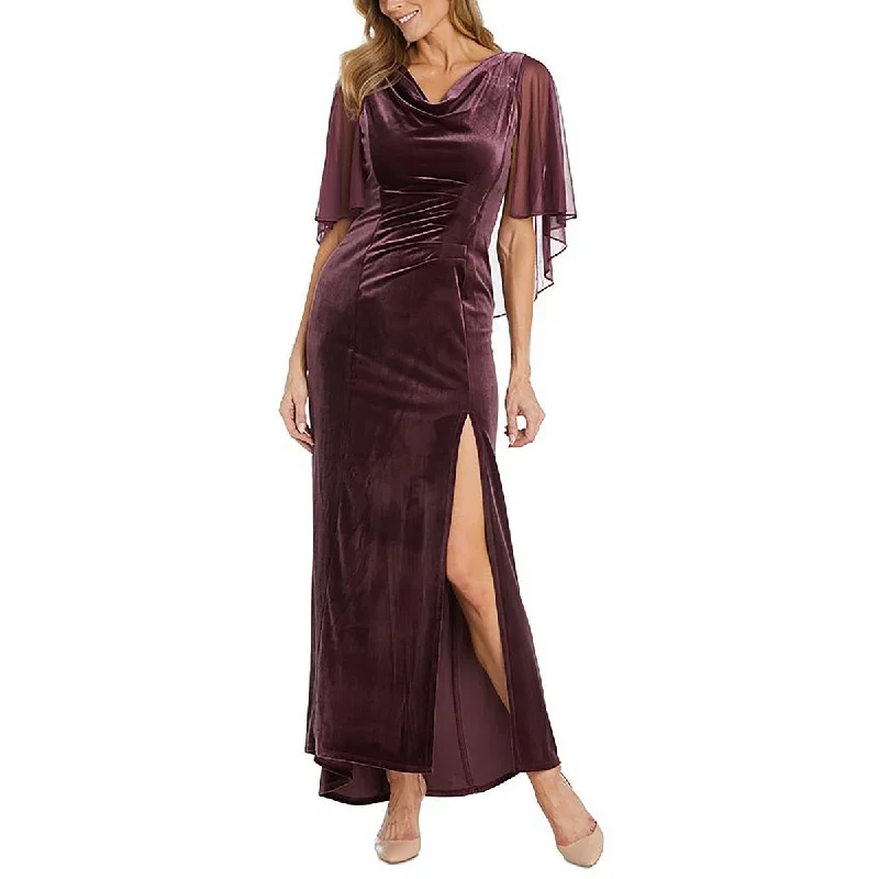 Graduation Dresses for Milestone -R&M Richards Womens Petites Velvet Formal Evening Dress