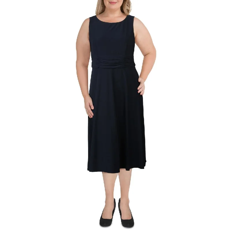 Party Dresses for Celebration -Jessica Howard Womens Plus Knit Sleeveless Cocktail Dress