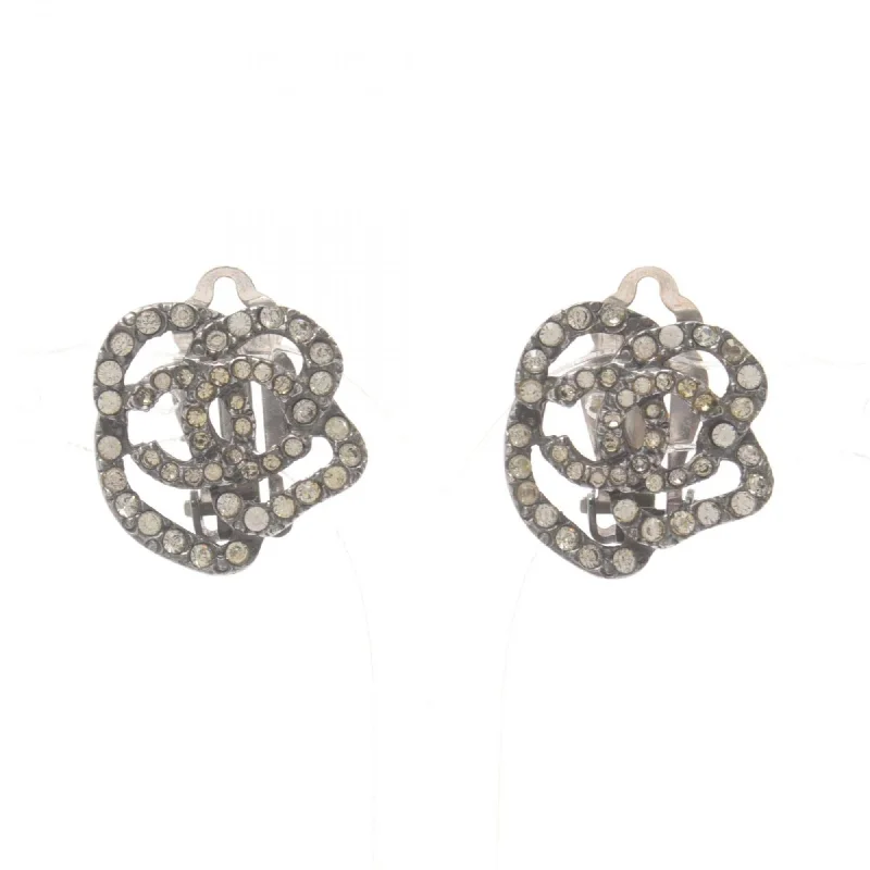 Lightweight Drop Earrings for All Day -Chanel Clear  Stainless Steel Clip Earrings (Pre-Owned)