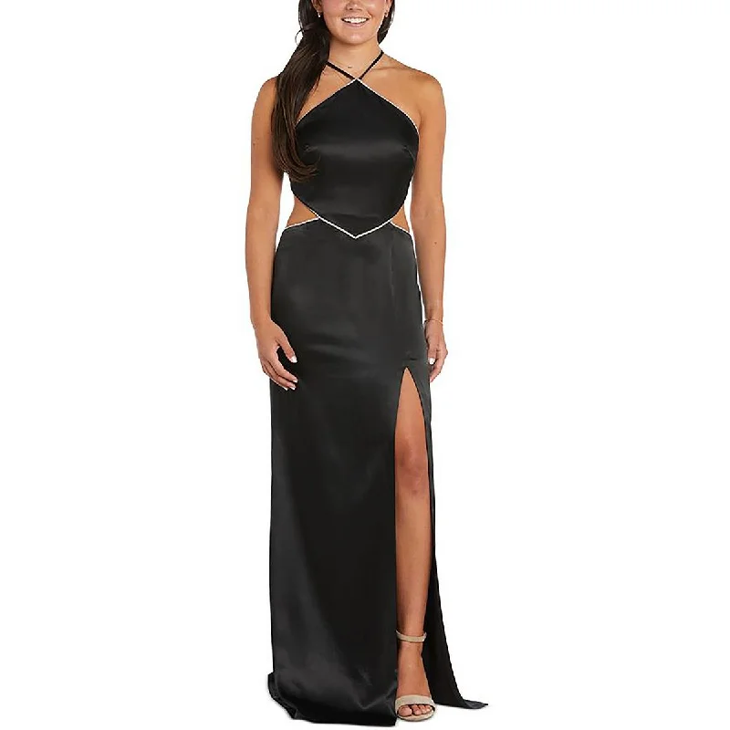 Birthday Dresses for Celebration -Morgan & Co. Womens Cut-Out Halter Neck Evening Dress