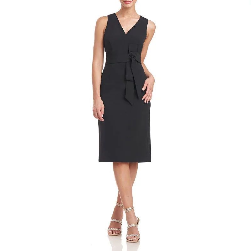 A-line Dresses for Flattering -JS Collections Womens Ella V-Neck Bow Cocktail And Party Dress