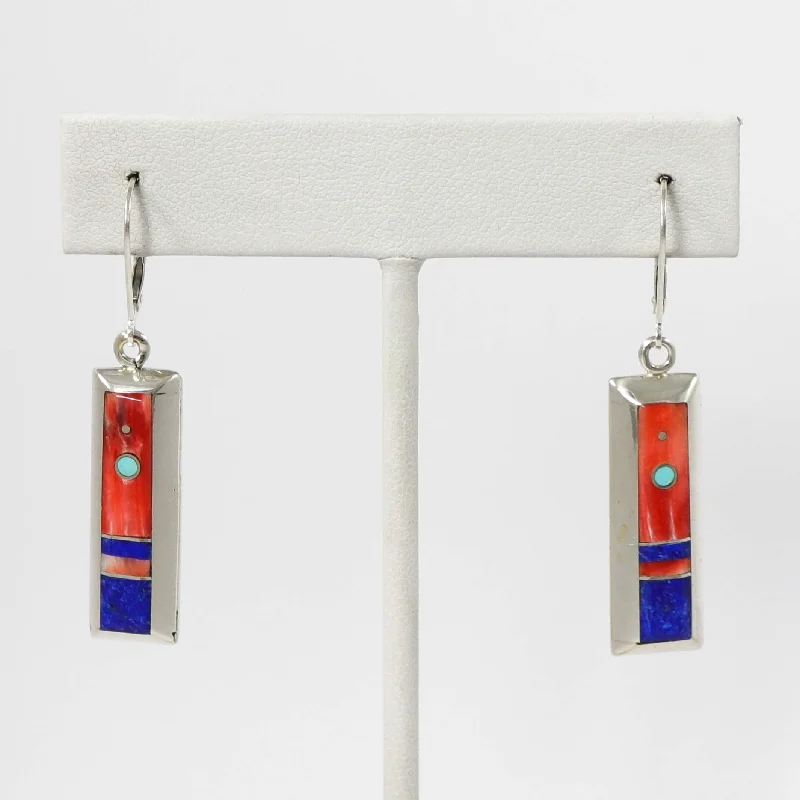 Drop Earrings for Anniversary -Inlay Earrings