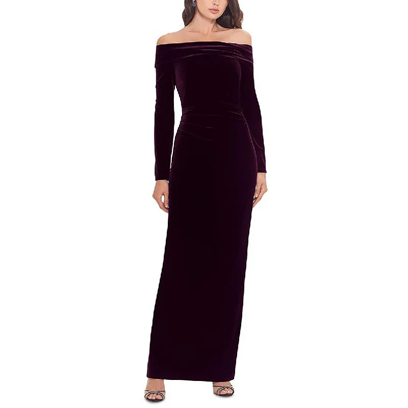 Formal Dresses for Occasions -X by Xscape Womens Full Length Off-The-Shoulder Evening Dress