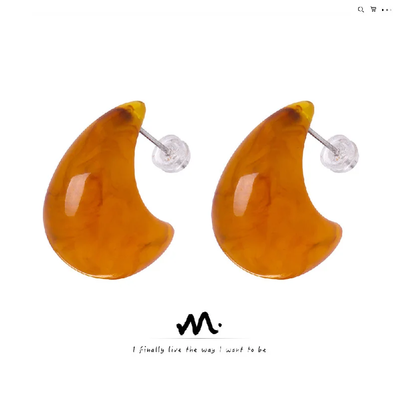 Drop Earrings for Concert Look -Wholesale Vintage Tear Drop Shaped Resin Earrings