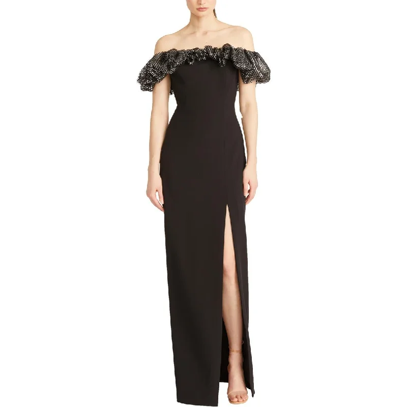 Formal Dresses for Occasions -ML Monique Lhuillier Womens Sequined Full Length Evening Dress