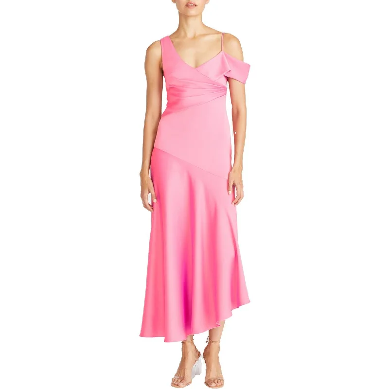 Resort Dresses for Vacation -ML Monique Lhuillier Womens Pleated Tea Length Evening Dress