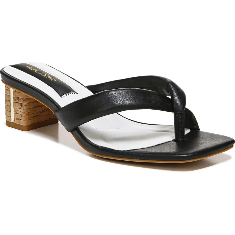 Elegant sandals for women with high heels and lace-up design for formal events-Franco Sarto Womens Carmella Padded Insole Square Toe Heels