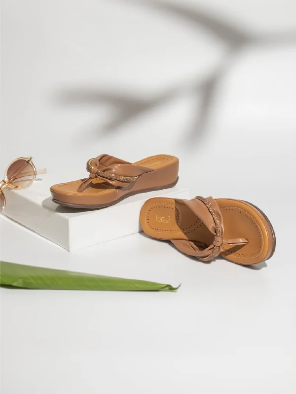 Trendy sandals for men with suede straps and minimalistic design for everyday wear-Women Beige Wedge Heels