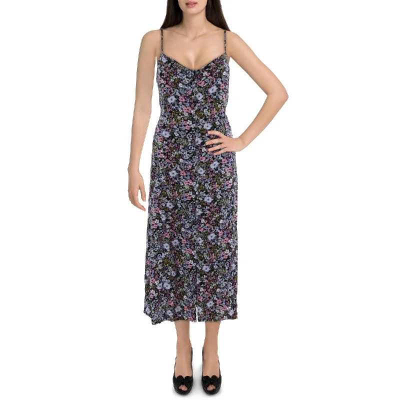 Animal Print Dresses for Fun -Lucky Brand Womens Floral Print Long Midi Dress