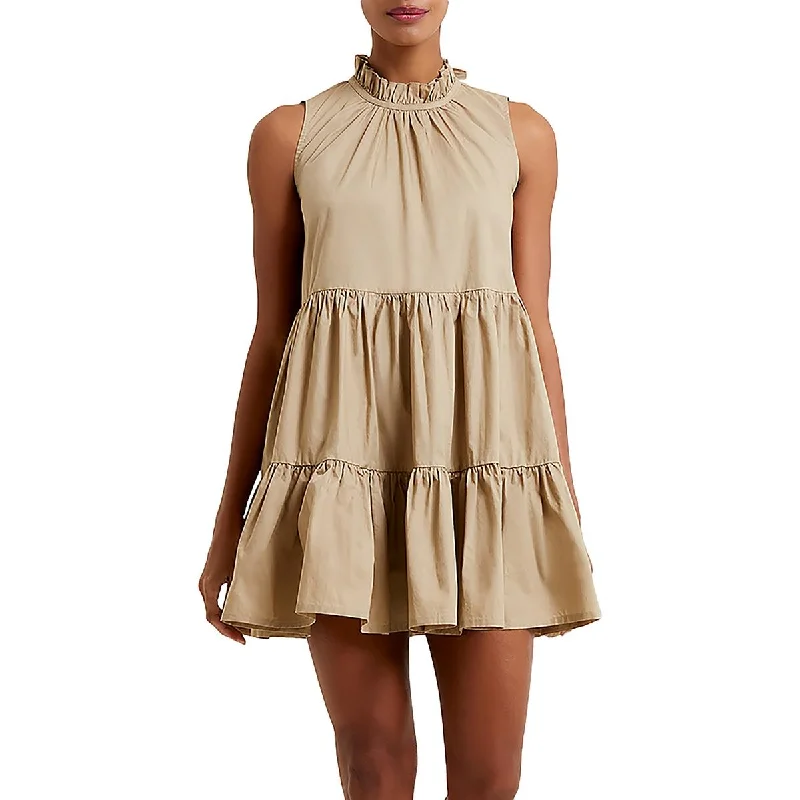 Vintage Dresses for Nostalgia -French Connection Womens Tiered Short Mini Dress