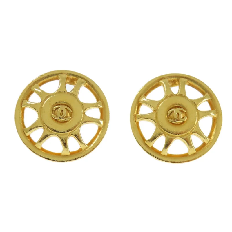 Drop Earrings with Floral Motifs -Chanel  Metal Clip Earrings (Pre-Owned)