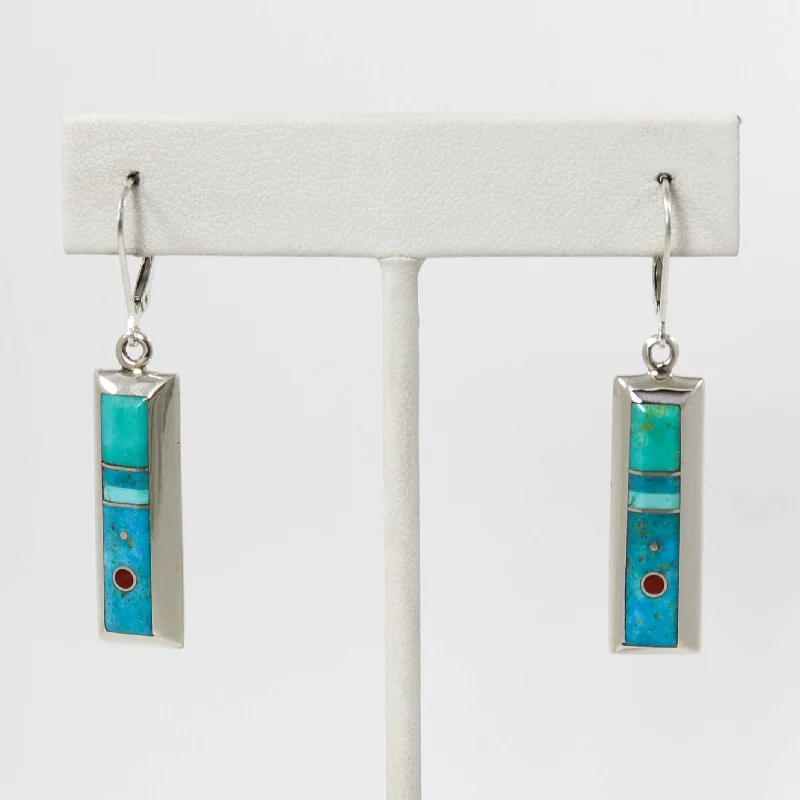 Drop Earrings for Valentine's Day -Inlay Earrings