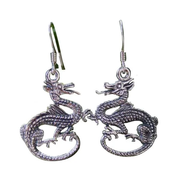 Drop Earrings for Mother's Day -NOVICA Handmade Sterling Silver 'Dragon Duet' Earrings