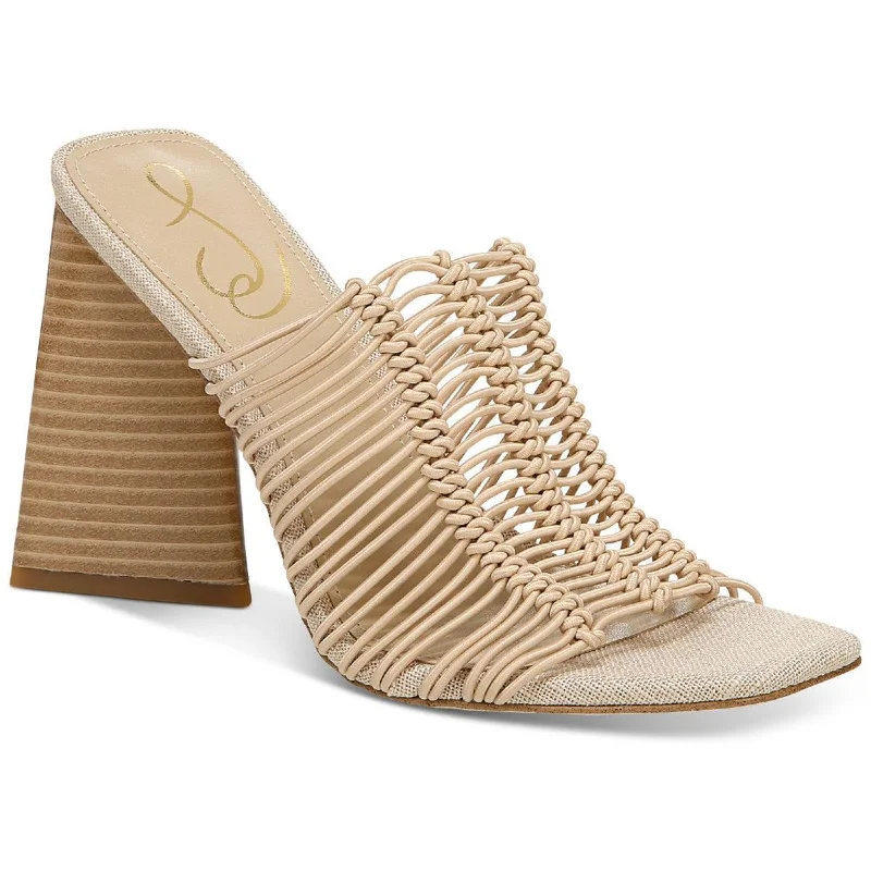 Elegant sandals for women with woven design and high-heeled platform soles-Sam Edelman Womens Laurette Strappy Open Toe Heels