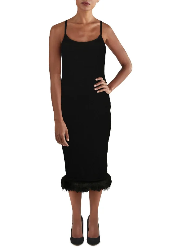 Strapless Dresses for Glamorous -Womens Sleeveless Mid-Calf Sweaterdress