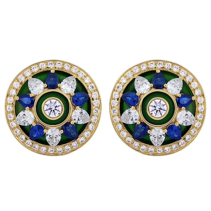 Best hoop earrings with infinity designs for a timeless and meaningful symbol-Earrings - Crystal, Blue Sapphire and Diamond