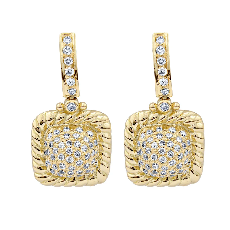 Best hoop earrings with vintage-style detailing for a nostalgic and timeless look-Earrings - Diamond