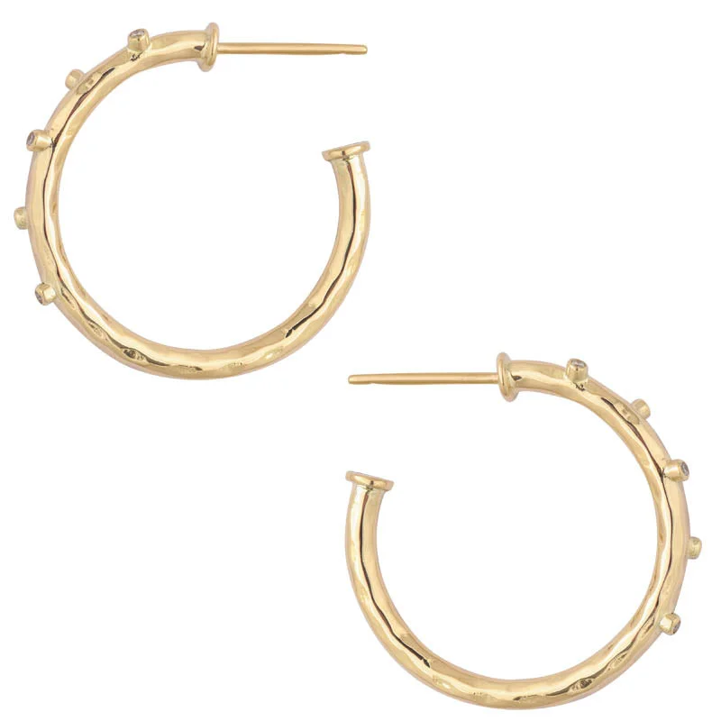 Best hoop earrings with floral designs for a feminine and delicate look-Earrings- Diamond